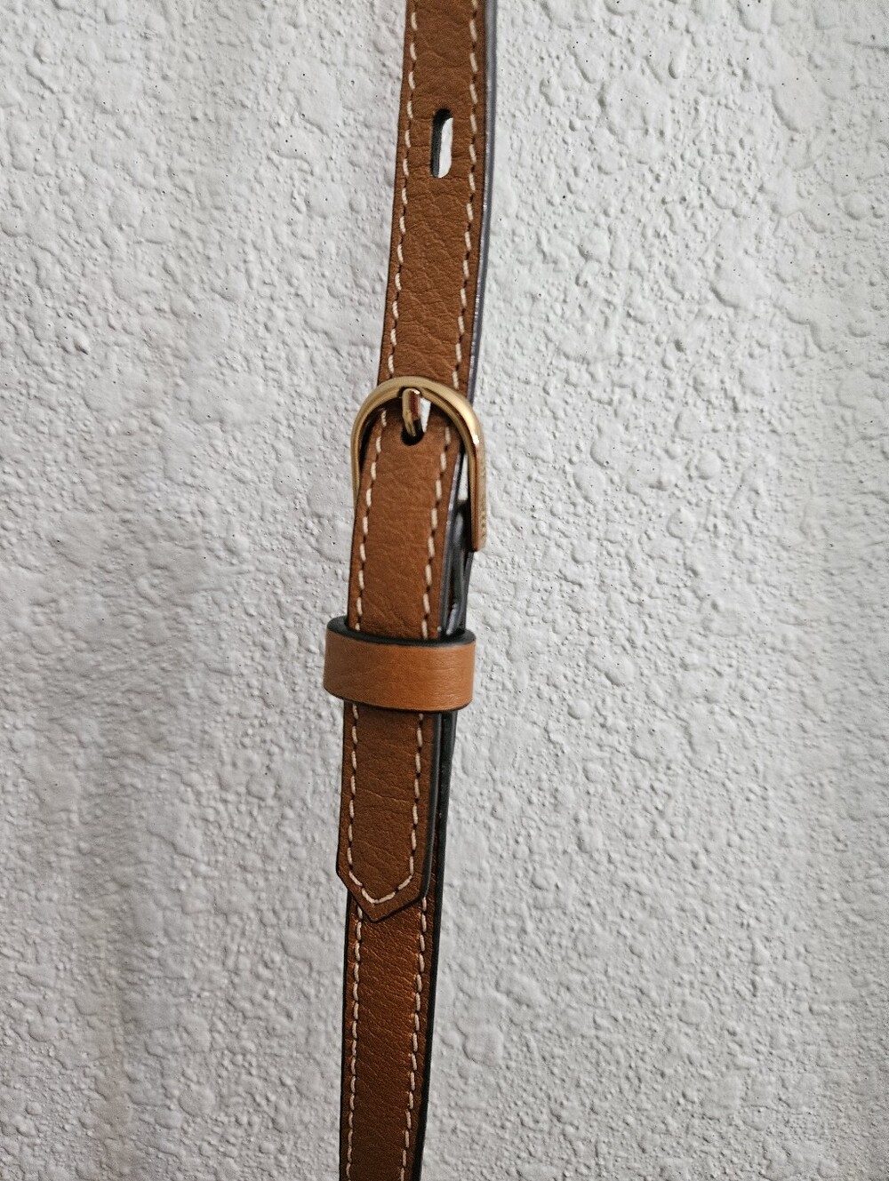 Fossil Harwell Denim Crossbody with Tan Leather Trim - Picture 3 of 6